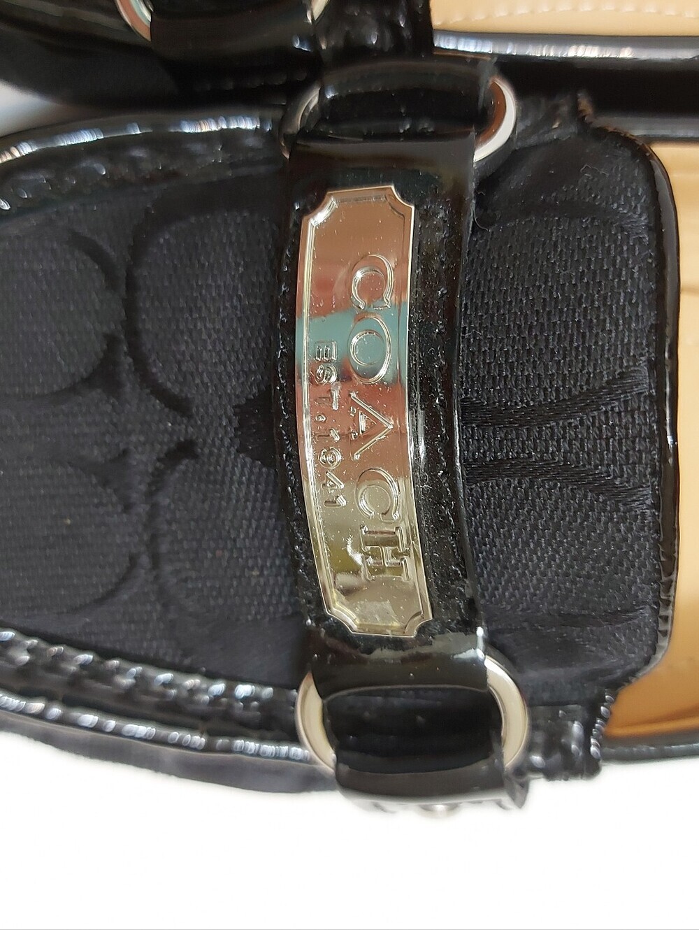 Coach Black Signature Jacquard Loafers with Silver Hardware - Picture 6 of 8